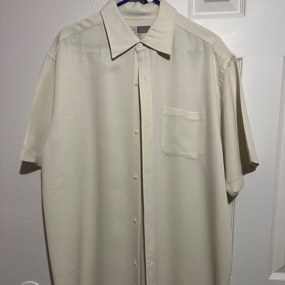 Joseph Abboud shirt 100% linen button front L